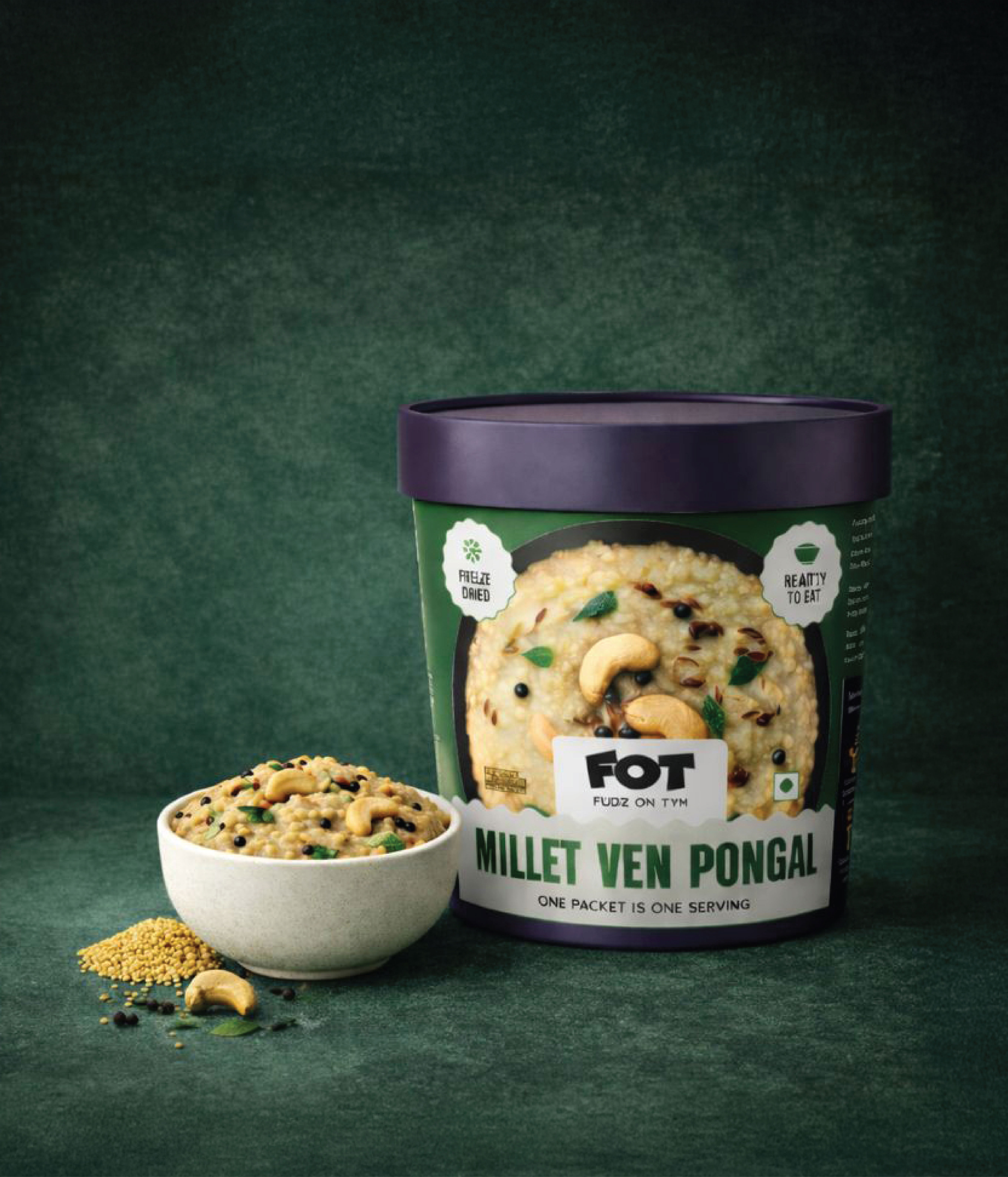 Freeze Dried Millet Ven Pongal