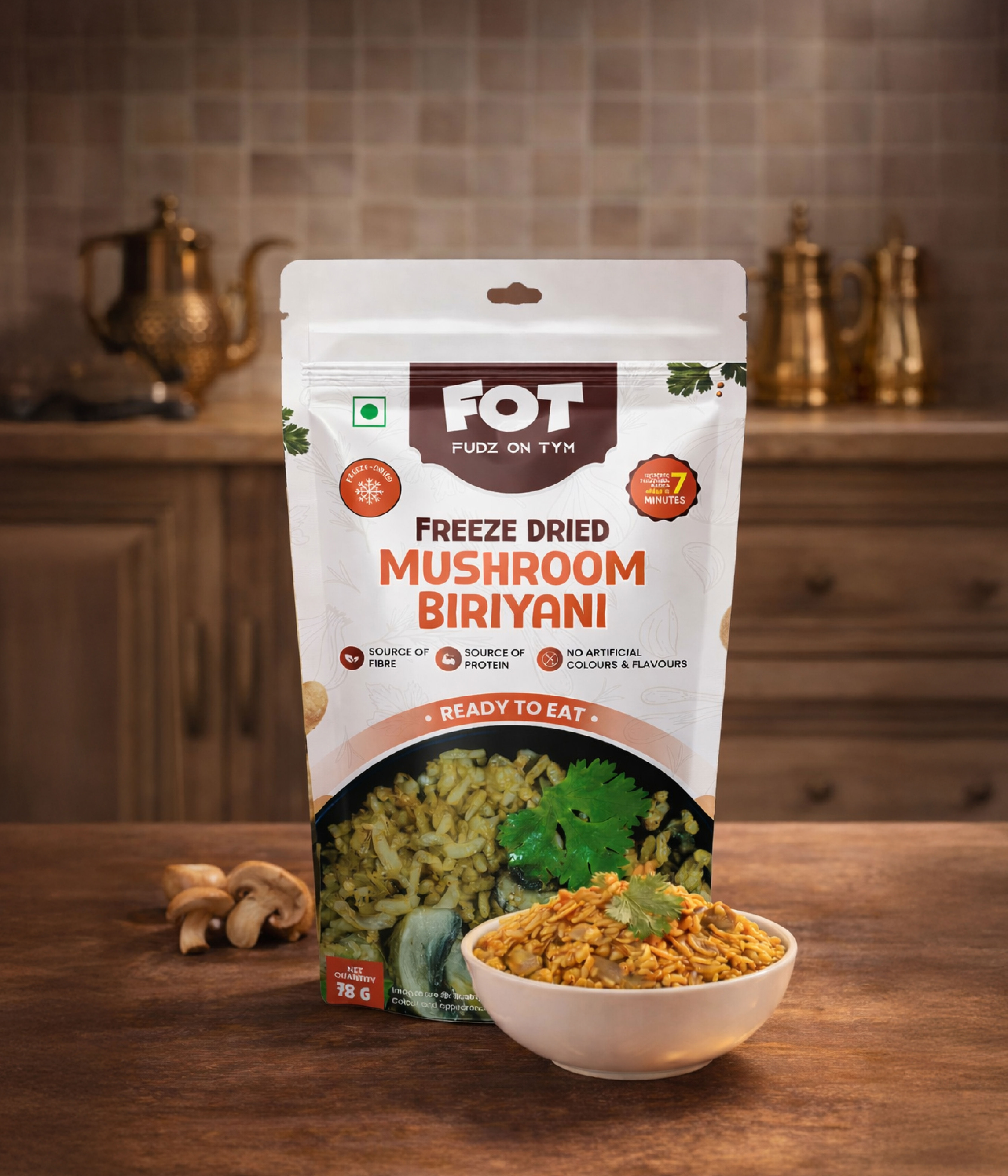 Freeze Dried Mushroom Biriyani